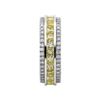 Image 2 : 3.50 ct. Natural Fancy Yellow Princess Cut Diamonds Eternity Band In Platinum