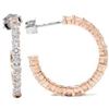 Image 1 : 1.50 ct. Natural Diamond Hoops in 14K Rose Gold