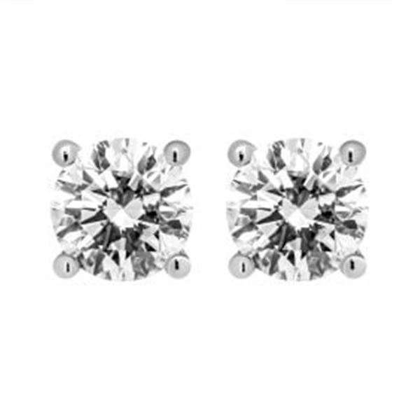 GIA 2.02 ct. Natural Round Diamond Stud Earrings in Platinum ( VS2 )