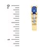 Image 2 : 1.45 ct. Natural Sapphire & Diamond J Style Earrings in 14K Yellow Gold