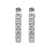 Image 1 : 4.70 ct. Natural Round Diamond Hoop Earrings in 14k White Gold (VS-1)