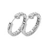 Image 3 : 4.70 ct. Natural Round Diamond Hoop Earrings in 14k White Gold (VS-1)