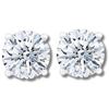 Image 3 : 4.02 ct. Natural Round Diamond Screw Back Earrings in 14K White Gold