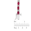 Image 2 : 6.50 ct. Natural Ruby & Diamond Tennis Bracelet in 14K White Gold