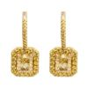 Image 1 : GIA 3.76 ct. Fancy Yellow Diamond Drop Earrings In 18K Yellow Gold