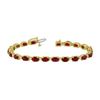 Image 1 : 11.80 ct. Natural Ruby & Diamond Bracelet in 14K Yellow Gold