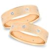 Image 1 : 2.00 ct. Comfort Brushed Diamond Wedding Ring Set in 14k Yellow Gold (G-H, SI)