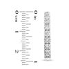 Image 2 : 3.00 ct. Natural Round Diamond Inside-Out Hoop Earrings 14K White Gold