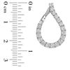 Image 2 : 1.78 ct. Natural Round Diamond Hoop Earrings in 18K White Gold