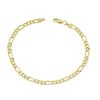 Image 2 : Men's Figaro Style Bracelet 14k Yellow Gold 8.5"