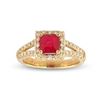 Image 1 : 1.73 ct. Natural Ruby & Diamond Ring in 14K Yellow Gold