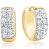 Image 1 : 1.25 ct. Lab Grown Hoop Diamond Earrings in 14K Yellow (G-H, VS)