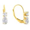 Image 2 : 1.00 ct. Natural Diamonds Hoop Earrings in 14k Yellow Gold