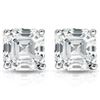 Image 1 : 2.04 ct. Asscher Diamond Stud Earrings in 14k White Gold (H-I, VS)