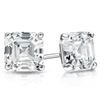 Image 2 : 2.04 ct. Asscher Diamond Stud Earrings in 14k White Gold (H-I, VS)
