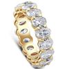 Image 1 : 6.00 ct. Oval Diamond Moissanite Eternity Ring in 14k Yellow Gold
