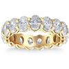 Image 2 : 6.00 ct. Oval Diamond Moissanite Eternity Ring in 14k Yellow Gold