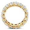 Image 3 : 6.00 ct. Oval Diamond Moissanite Eternity Ring in 14k Yellow Gold