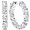 Image 1 : 4.50 ct. Lab Grown Diamond Hoop Earrings in 14k White Gold (G-H, VS) Vault Lock