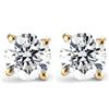 Image 1 : 4.00 ct. Natural Round Diamond Screw Back Earrings in 14K Yellow Gold