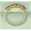 Image 3 : 1.04 ct. Natural Ruby & Diamond Band in 14k Yellow Gold
