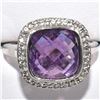 Image 1 : SILVER AMETHYST CZ(4.85CT) RHODIUM PLATED RING