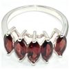 Image 3 : SILVER GARNET(2.4CT) RHODIUM PLATED RING