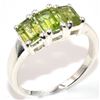 Image 2 : SILVER PERIDOT(1.75CT) RHODIUM PLATED RING