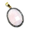 Image 2 : SILVER PINK OPAL CZ(11.7CT) RHODIUM PLATED PENDANT