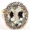 Image 3 : GOLD PLATED SILVER GREEN AMETHYST CZ(11.8CT)