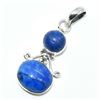Image 3 : SILVER LAPIS LAZULI(7.2CT) HAND MADE PENDANT