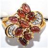 Image 1 : GOLD PLATED SILVER GARNET(2.9CT) RHODIUM PLATED