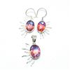 Image 1 : SILVER ORANGE MYSTIC(26.1CT) HAND MADE EARRING