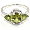 Image 3 : SILVER PERIDOT(3.85CT) RHODIUM PLATED RING
