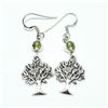 Image 1 : SILVER PERIDOT(0.6CT) LIFE OF TREE EARRINGS