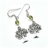 Image 2 : SILVER PERIDOT(0.6CT) LIFE OF TREE EARRINGS