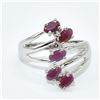 Image 1 : SILVER RUBY(2.5CT) RHODIUM PLATED RING (~SIZE 7)