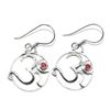 Image 1 : SILVER GARNET(0.15CT) HAND MADE EARRINGS