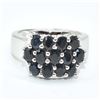 Image 1 : SILVER BLUE SAPPHIRE(2.75CT) RHODIUM PLATED RING