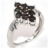 Image 2 : SILVER SMOKEY QUARTZ(1.1CT) RHODIUM PLATED RING