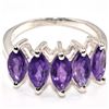 Image 3 : SILVER AMETHYST(1.75CT) RHODIUM PLATED RING