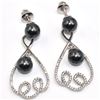 Image 1 : SILVER BLACK PEARL CZ(7.65CT) RHODIUM PLATED