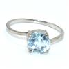 Image 1 : SILVER BLUE TOPAZ(1.1CT) RHODIUM PLATED RING