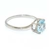 Image 2 : SILVER BLUE TOPAZ(1.1CT) RHODIUM PLATED RING