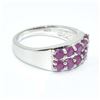 Image 2 : SILVER RUBY(3.5CT) RHODIUM PLATED RING (~SIZE 7)