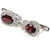 Image 2 : SILVER GARNET(4.35CT) RHODIUM PLATED EARRINGS