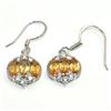 Image 1 : SILVER CITRINE(2.85CT) RHODIUM PLATED EARRINGS