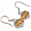Image 3 : SILVER CITRINE(2.85CT) RHODIUM PLATED EARRINGS