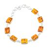 Image 1 : SILVER AMBER(16.2CT) HAND MADE BRACELET