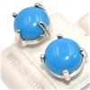 Image 2 : SILVER TURQUOISE MEN MADE(5.65CT) RHODIUM